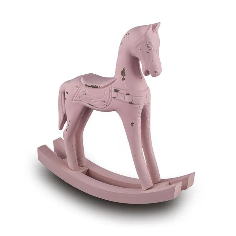 Cavalo Balanço Madeira Rosa