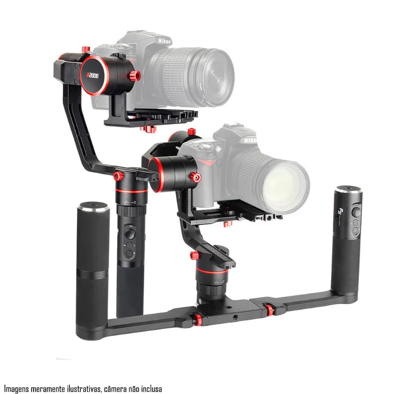 Gimbal Estabilizador Para Smartphone e Câmera DSLR Bluetooth Peso Máximo 2.5kg Feiyutech - A2000