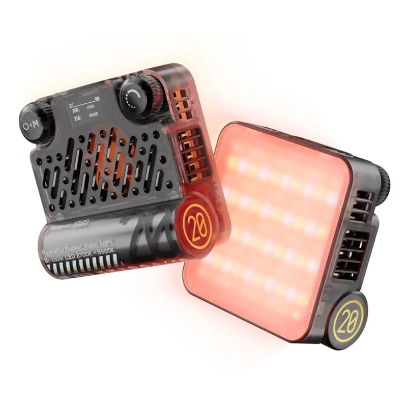 Mini Iluminador LED Zhiyun fiveray M20 Pocket Vídeo Light BiColor 20W Standard