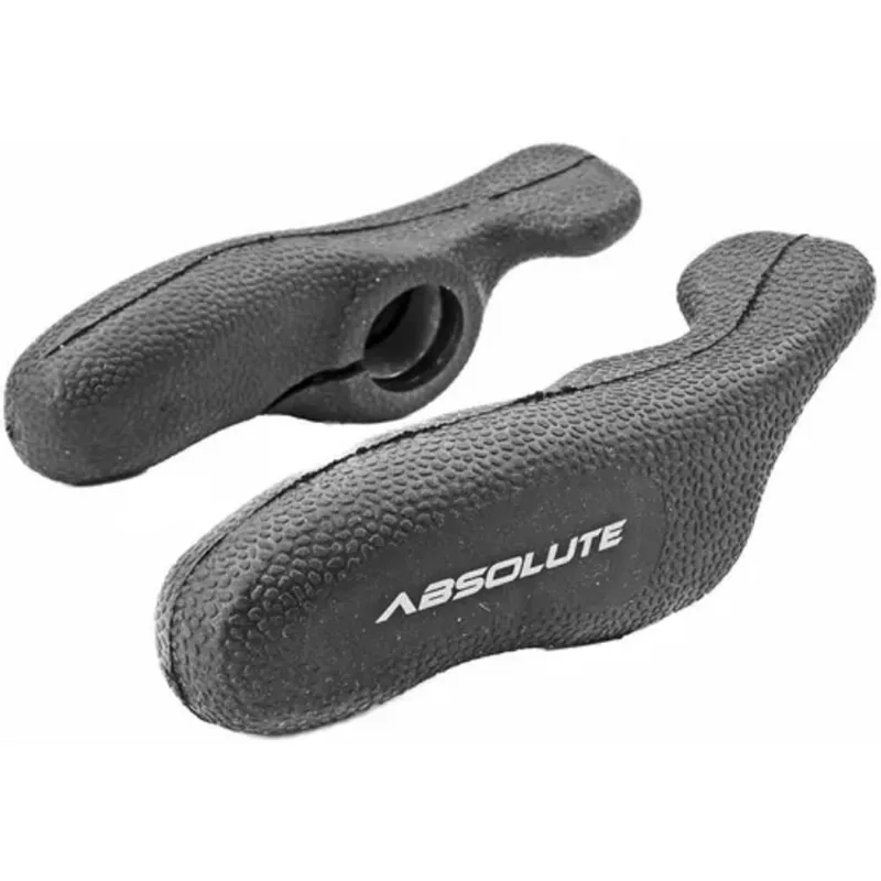 Bar End Chifre Absolute Preto Emborrachado 126mm Ergonomico