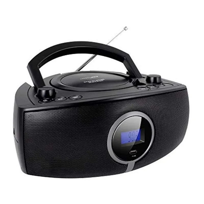 Leitor de CD/MP3 Portátil hannlomax HX-316CD com Bluetooth - Preto