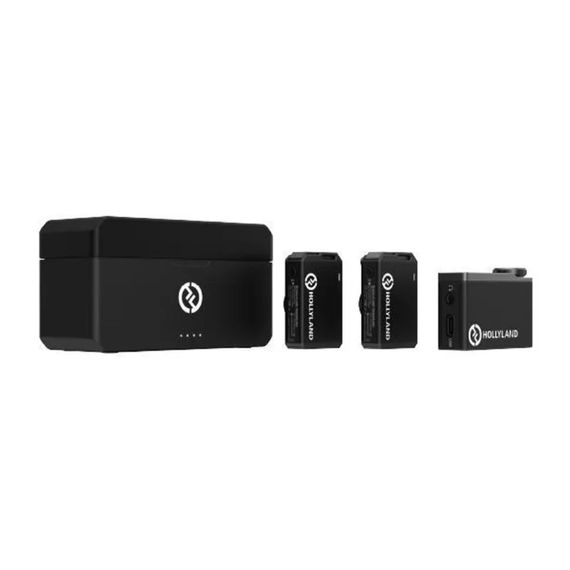 Microfone Sem Fio Lark Max Duo Preto Hollyland 240m