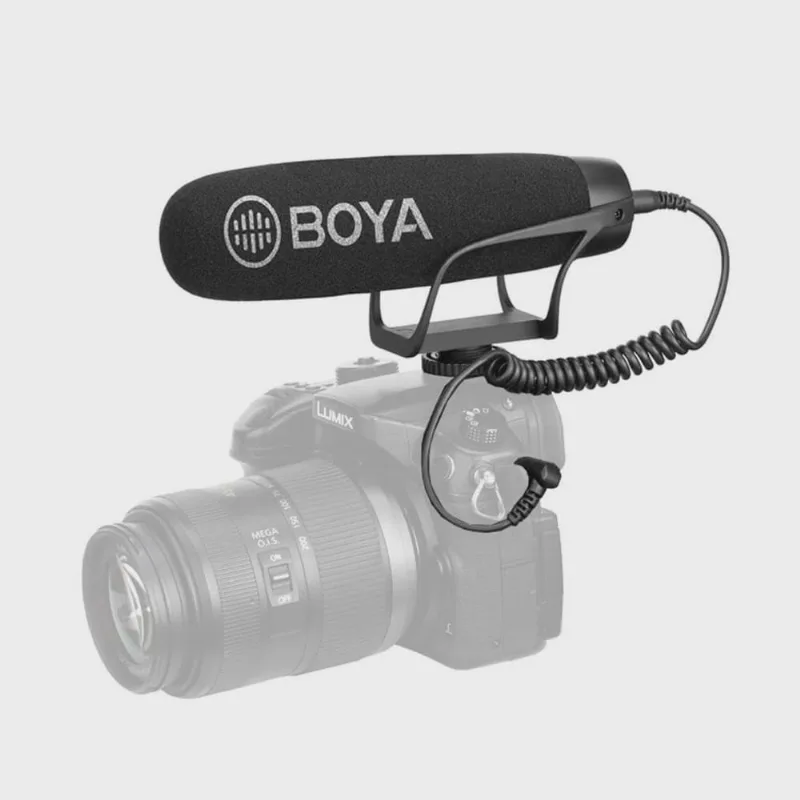 Microfone Shotgun Boya BY-BM2021 para dslr e Smartphone
