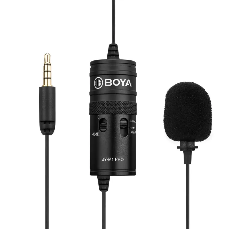 Microfone De Lapela By-m1 Pro Boya Preto
