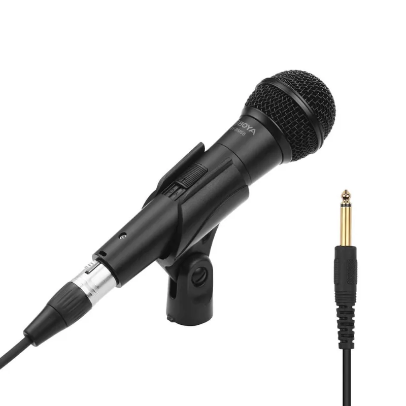 Microfone Mão Boya By-Bm58 Vocal Cardióide Xlr Cabo 6.35Mm