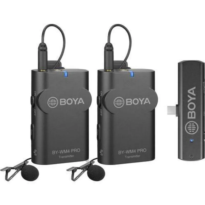 Microfone Boya By-Wm4 Pro K6 S/Fio Para Usb-C (2 Pessoas)