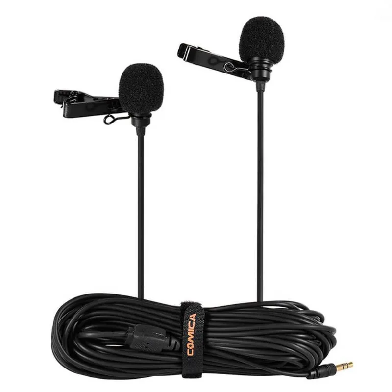 Microfone Duplo De Lapela Comica Cvm-d02 Para Smartphone