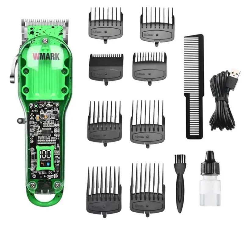 Maquina De Corte Cabelo Wmark NG412 Verde Profissional