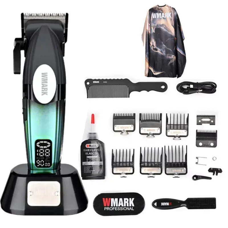 Maquina Corte Cabelo Ng 8038 Wmark Profissional Azul