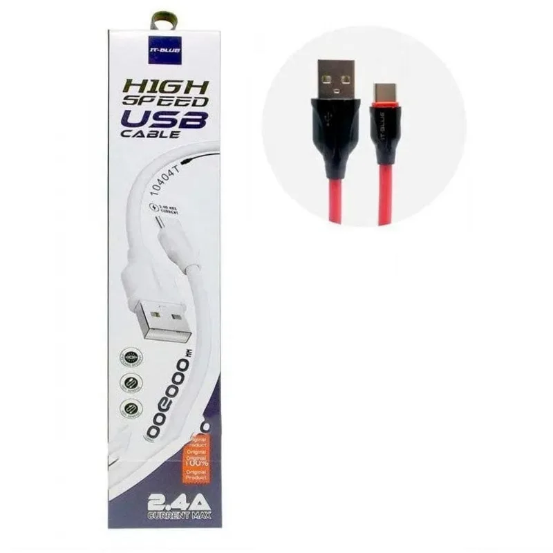 Cabo De Dados V8 Micro USB It-Blue LE-10404V 2.4A 2M (MP)