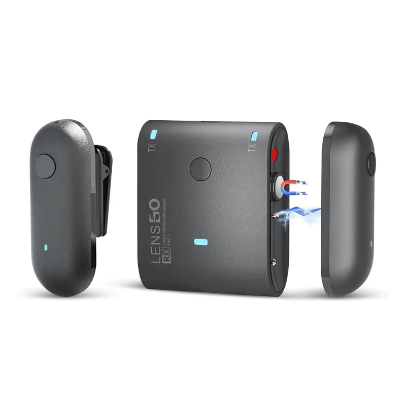 Sistema Microfone Duplo Lensgo 318c Ii Wireless Para Câmeras E Smartphones