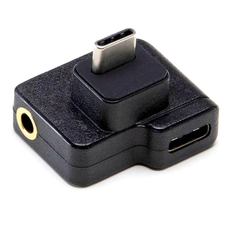 Adaptador Cynova Dual 3.5Mm E Usb-C Para Dji Osmo Action