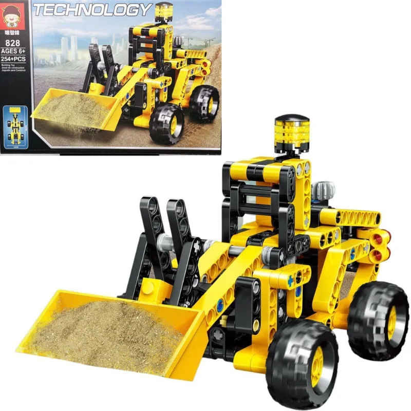 Bloco De Montar Brinquedo Technology Pá Caregadeira