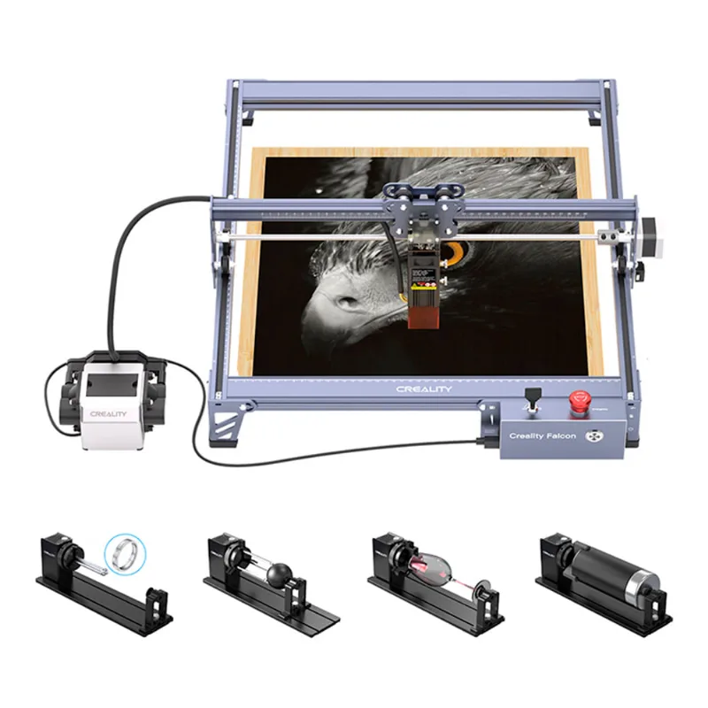 Máquina De Gravação A Laser Creality Cr-falcon Pro 10w + Kit Rotativo De Gravação Bivolt