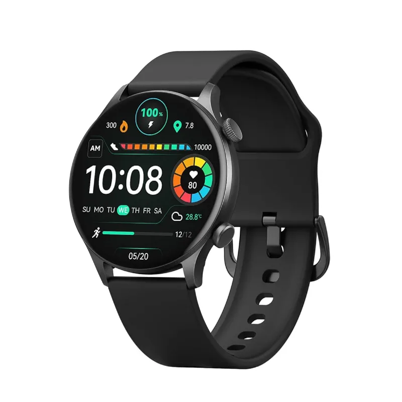 Smartwatch Solar Plus Com Pulseira De Silicone - Cor Preto