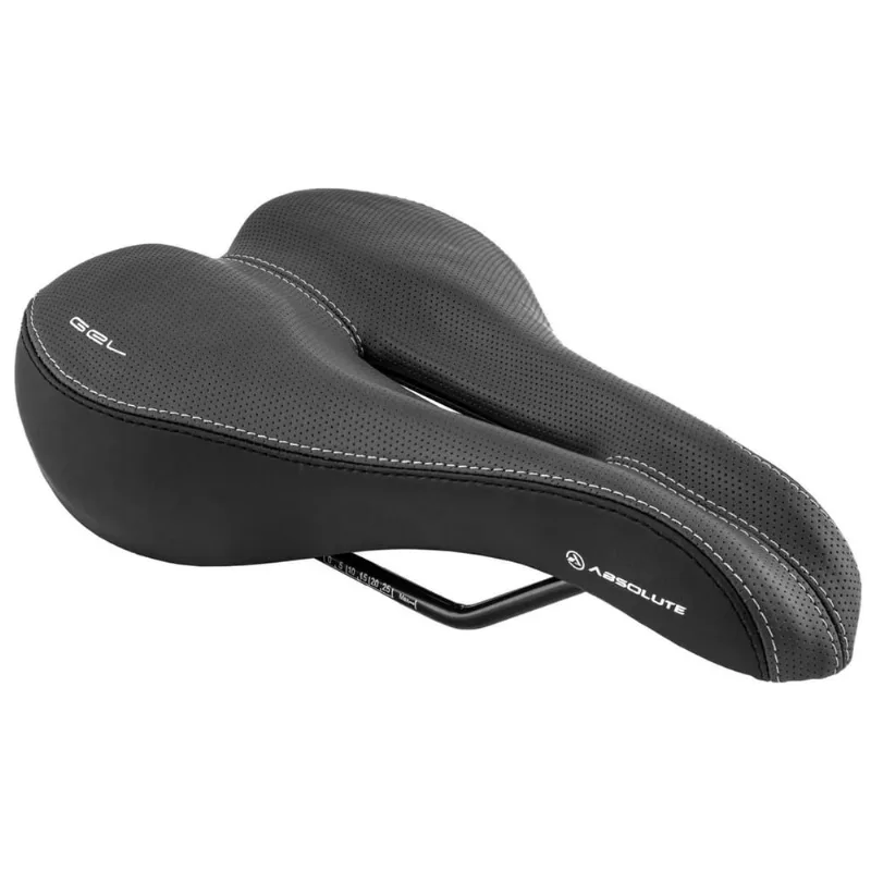 Selim Absolute Mtb Bike Vazado Preto Cinza Com Gel 260x173