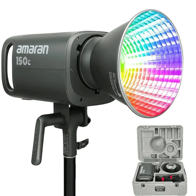 Iluminador LED Amaran 150c rgbww cob Luz Contínua 150w Monolight Bowens (Bivolt)