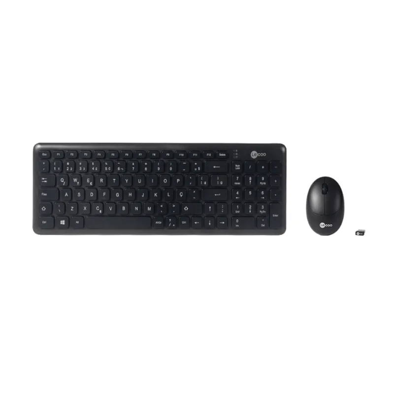 Kit Teclado E Mouse Sem Fio Lecoo Kw204 - Preto