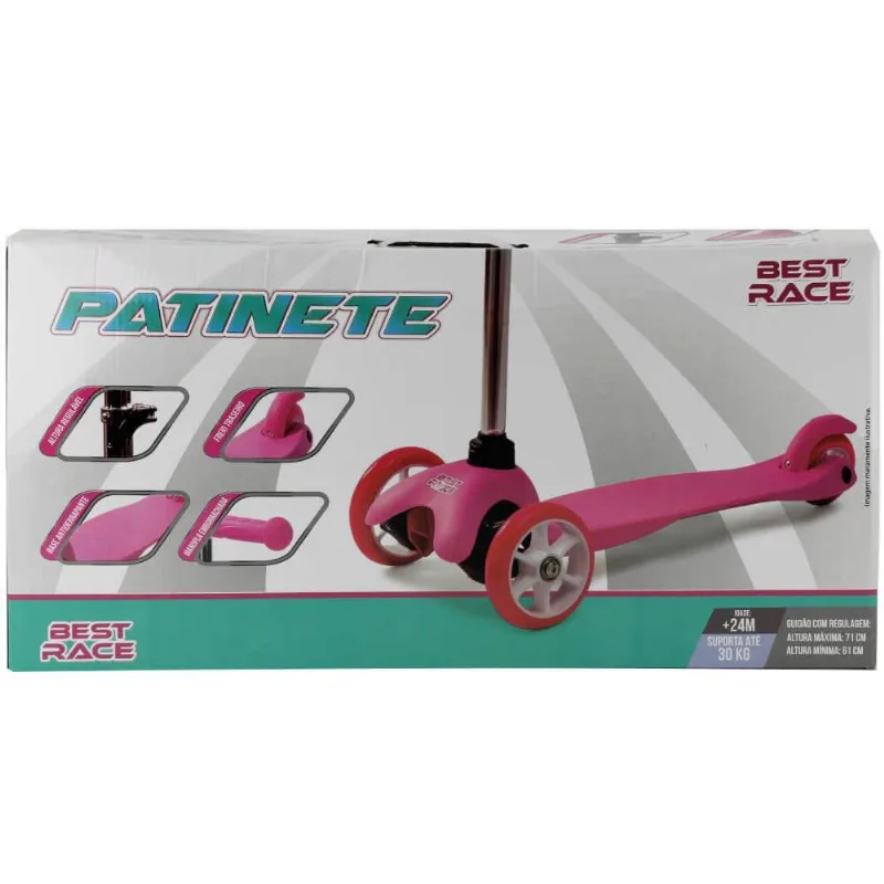 Patinete 3 rodas menina 30KG bbr