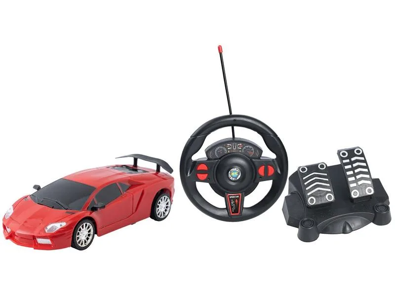 Carrinho de Controle Remoto Infantil Speed Turbo ML033 Ferrari com Volante e Pedal - Não Disponível - Brinquedos
