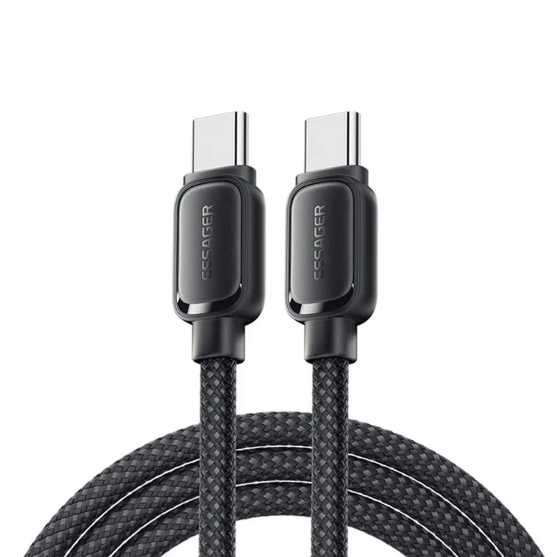 Cabo USB-C Para USB-C 1.0M Magnético Essager 60W Preto EXCTT2-TD01-P (MP)