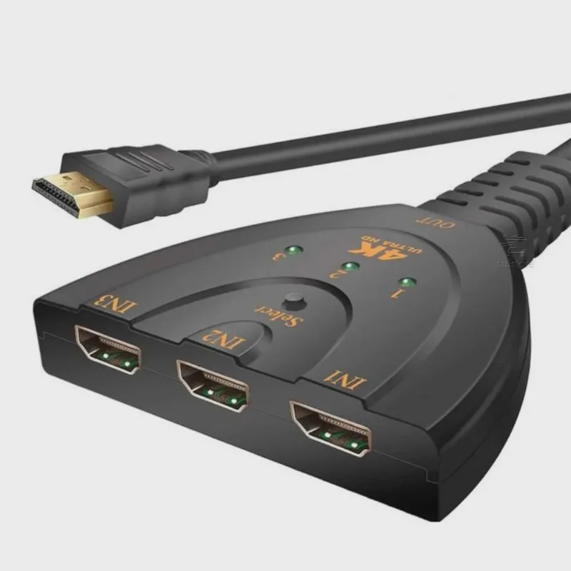 Seletor Chaveador hdmi 3 Entradas e 1 Saída 4K jc-hs-hm Splitter