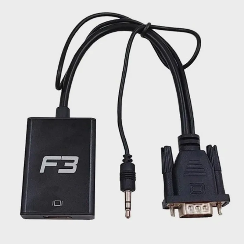 Conversor Vga Para Hdmi + Audio P2 Jc-Ad-Vga-01 F3