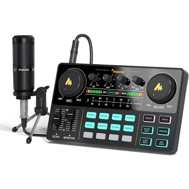 Mixer Maonocaster Am200-s1 Podcast Studio + Microfone + Fone