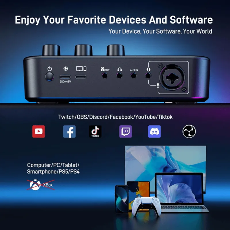 Mesa De Som Maono Caster G1 Neo Rgb Usb/bluetooth 20hz-20khz - G1 Neo