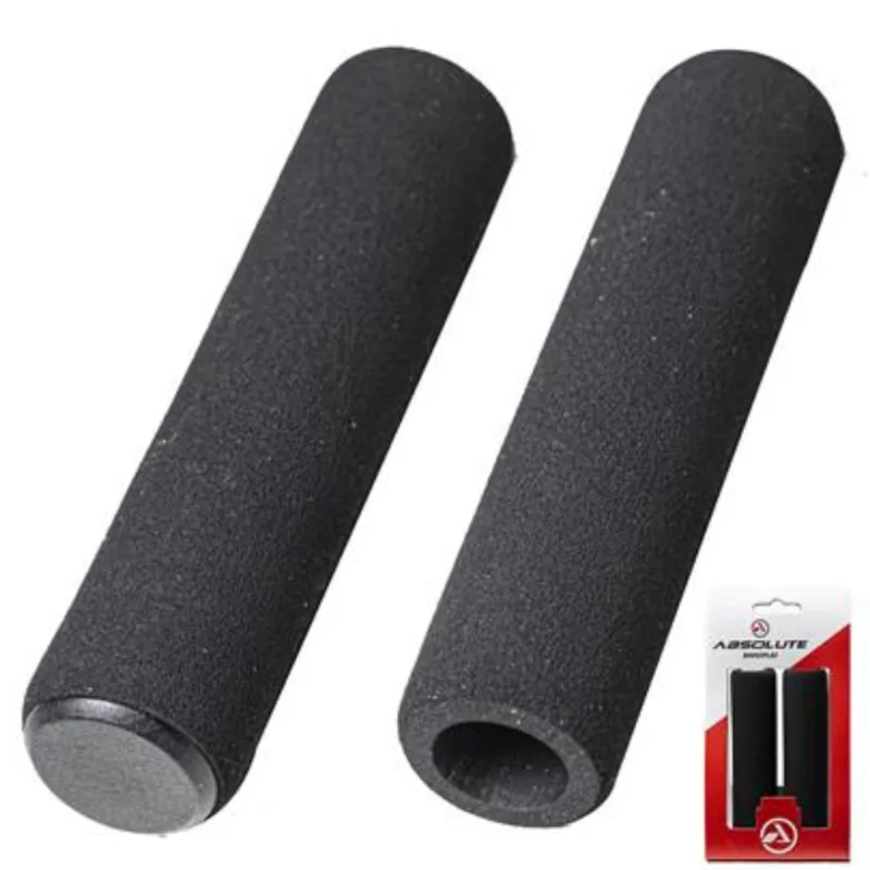 Manopla absolute hl GR33 preto espuma leve com tampão bike