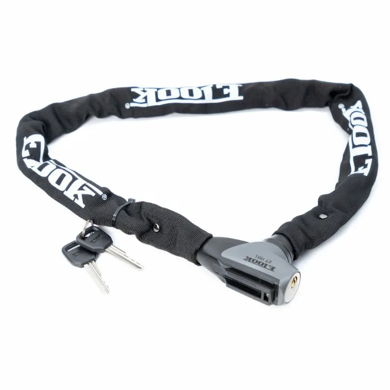 Cadeado Com Corrente Encapada JPP Etook 7x1000cm 3 Preto (MP)
