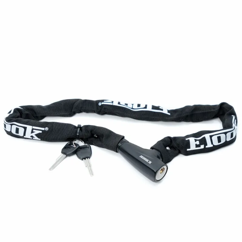 Cadeado Com Corrente Encapada JPP Etook 6x1000cm 2 Preto (MP)