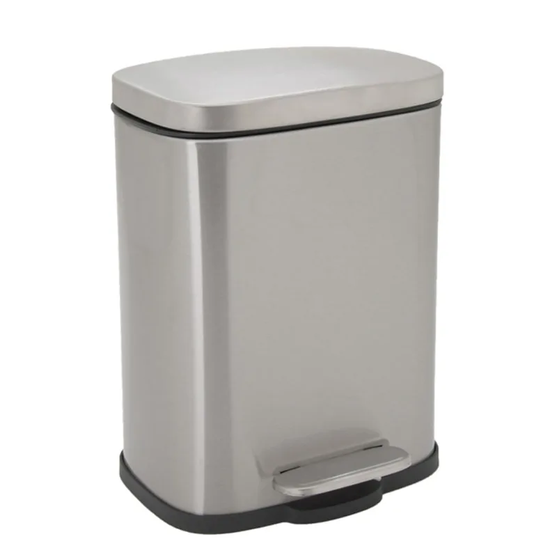 Lixeira Inox Retangular 12L Coisas E Coisinhas