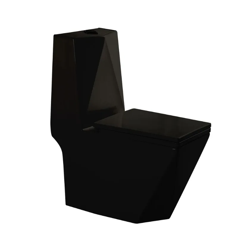Vaso Sanitário Monobloco Pegasus Preto Alterna