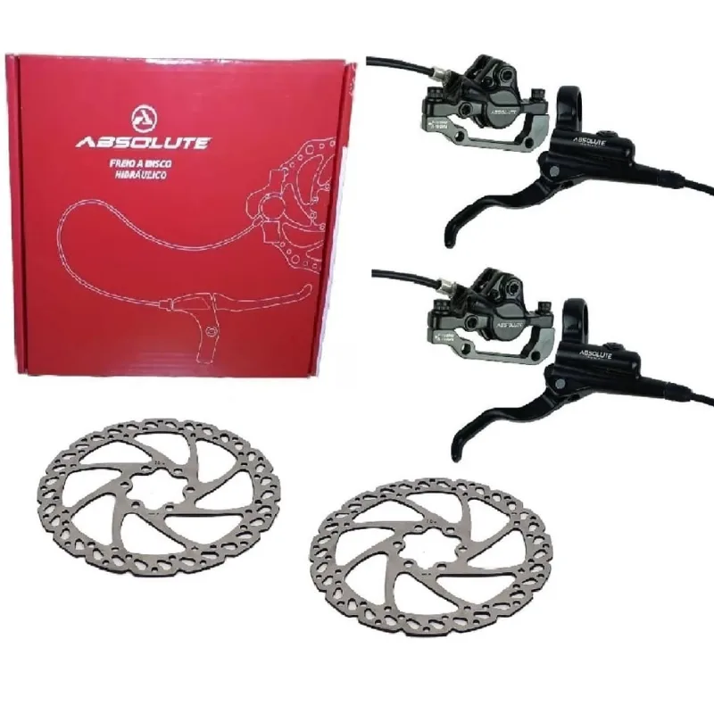Par Freio Disco Hidraulico Absolute Wild Mtb Disco 160mm