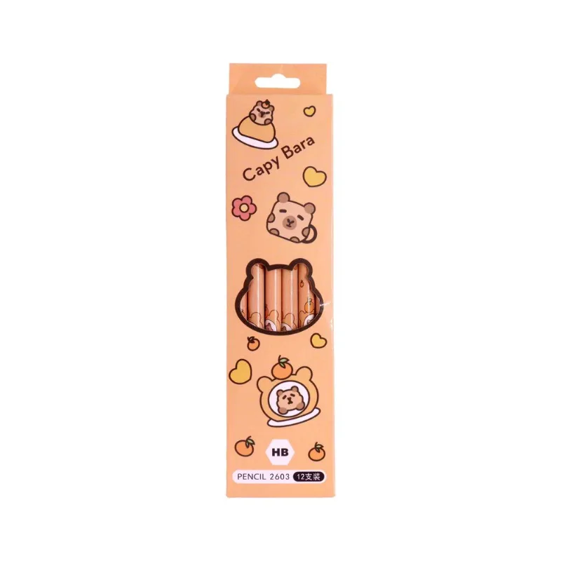 Kit Lapis De Escrever Capivara Com 12 Peças 103 - Colorido