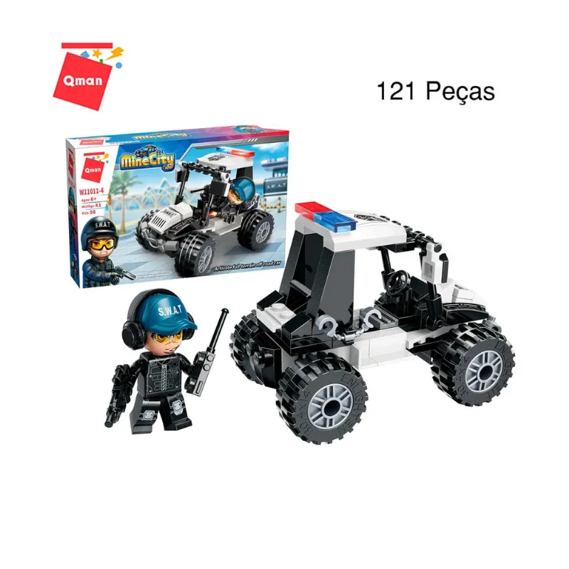 Bloco de montar qman - MineCity - polícia - buggy da polícia