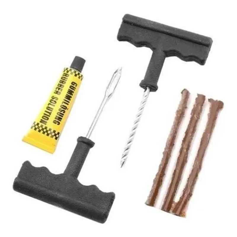 Kit Remendo Reparo Macarrão Pneu Carro Moto Sem Câmara
