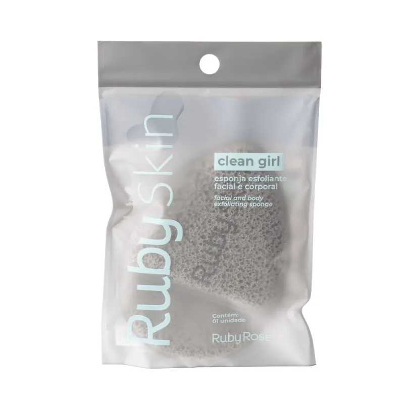 Esponja Esfoliante Ruby Skin Facial e Corporal Clean Girl Ruby Rose - RUBY ROSE