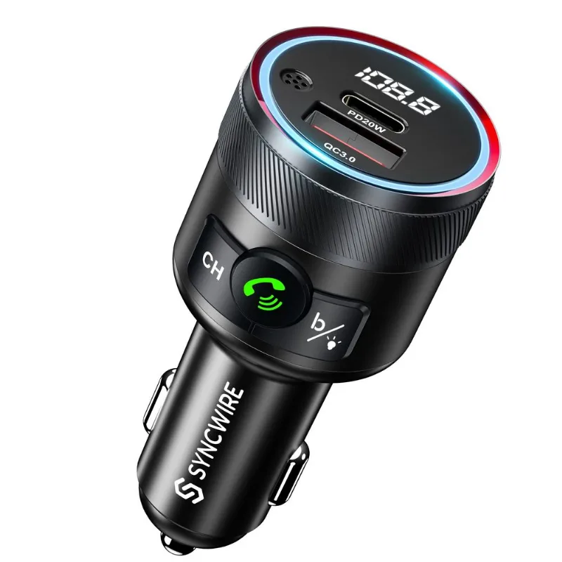 Syncwire Bluetooth 5.1 Transmissor Fm Para Carro, 38w Pd&amp;amp,
