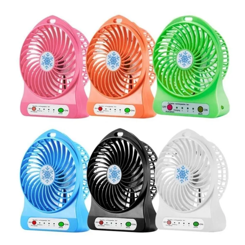 Ventilador Portátil De Mesa Azul Circulador Ar Mini Mesa Sem Fio 3 110v