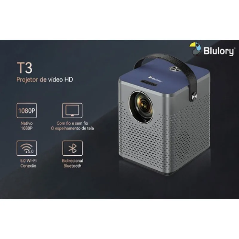 Projetor Portable Blulory T3 150 Lumens / Full Hd 1080p