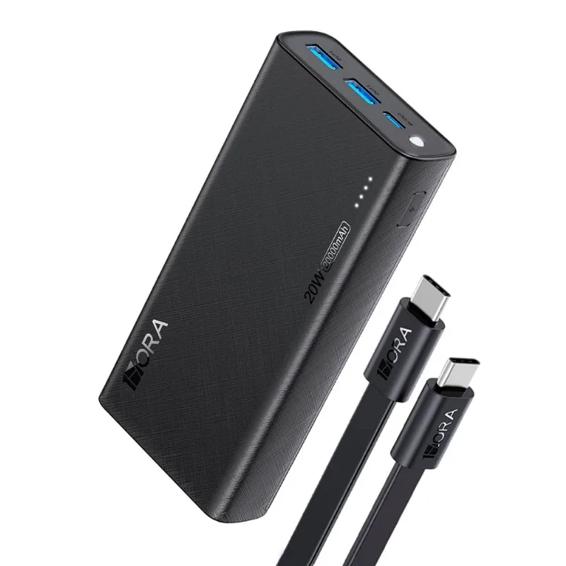 Bateria Portátil 1Hora Pd20W Power Bank 2000Mah Preta