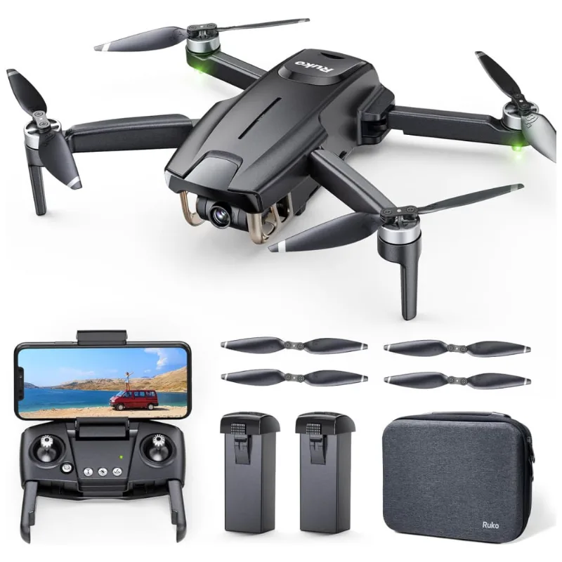 Drone Com Camera 4k, Gps, Auto Retorno, E Transmissao Por Video, Ruko F11gim2, Preto