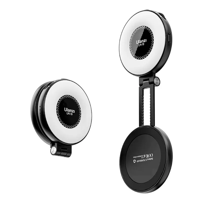 Mini Anel Luz Led Foto Vídeo Ulanzi Magsafe Selfie Preto