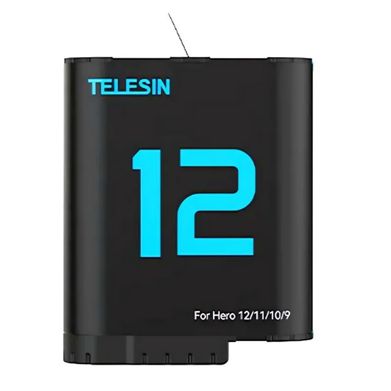 Bateria Recarregável 1750mah Gopro 12/11/10/9 Black Telesin