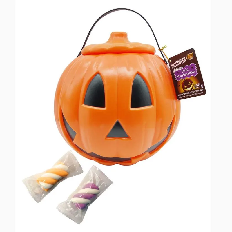 Balde Abóbora Halloween 650g
