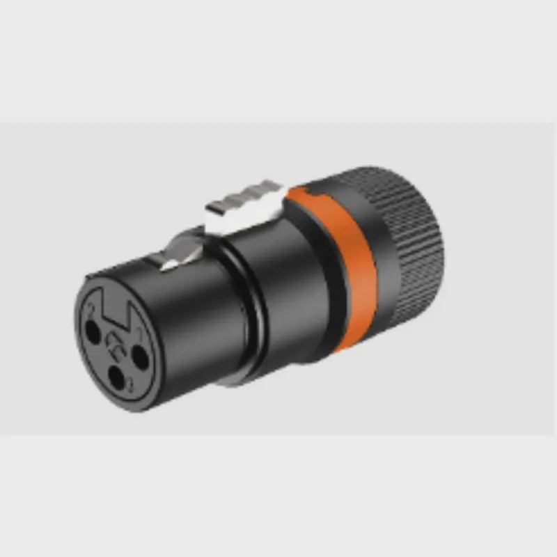 Conector xlr Femea Preto Rotativo LX3F Roxtone
