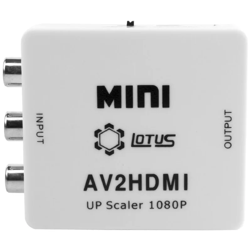 Conversor De Vídeo Rca Para Hdmi Av2Hdmi Lotus