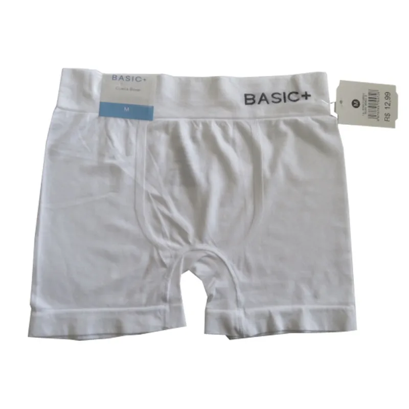 Cueca Boxer Masculina Basic+ Poliamida Branco - Basic+ - Moda